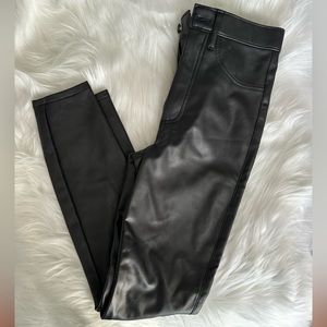 Abercrombie & Fitch Faux Leather Leggings - Black